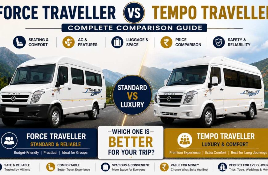 Force Traveller vs Tempo Traveller comparison for group travel in India