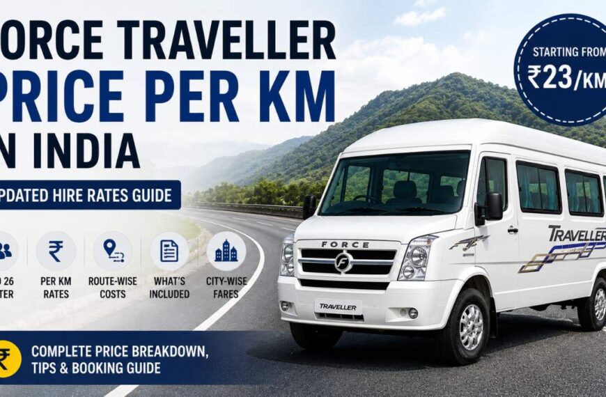 Force Traveller price per km in India with updated hire rates, seating capacity options, route-wise costs and city-wise fares